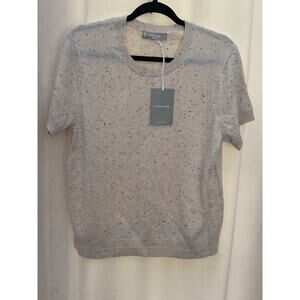 Everlane Cashmere Speckled Cream Crew Neck Sweater
